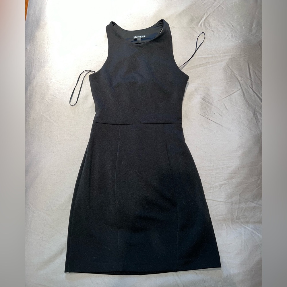 Black mini dress - Express size 2 - open back cut out